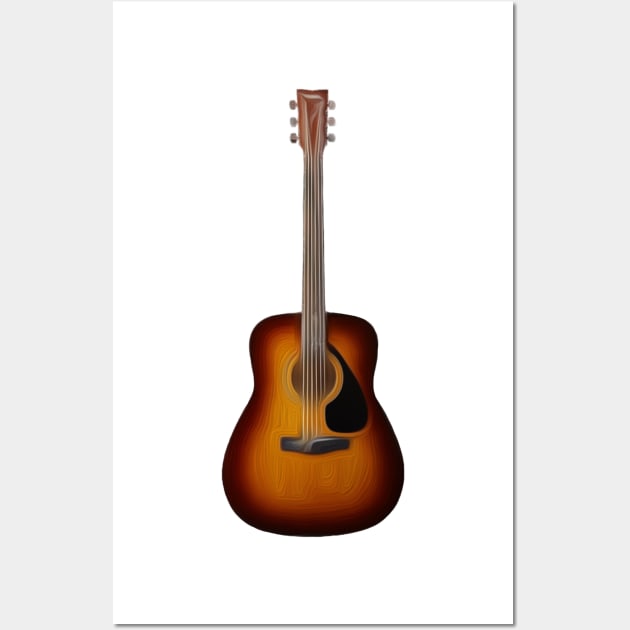 Artistic Acoustic Guitar Wall Art by nickcarpenter